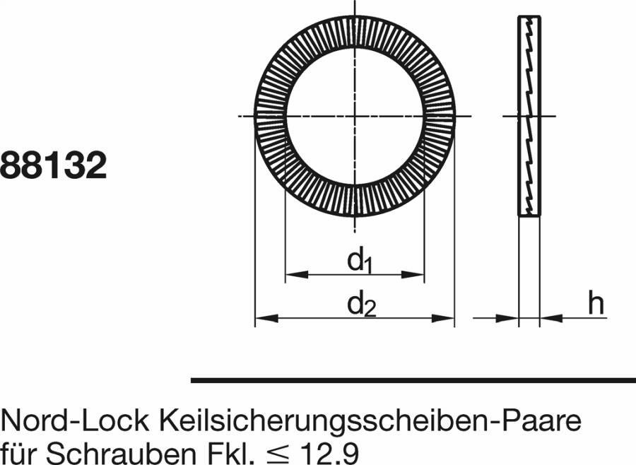 NORD-LOCK-Scheibe 20mm Edelst. A4 VE100 - Steinke Shop